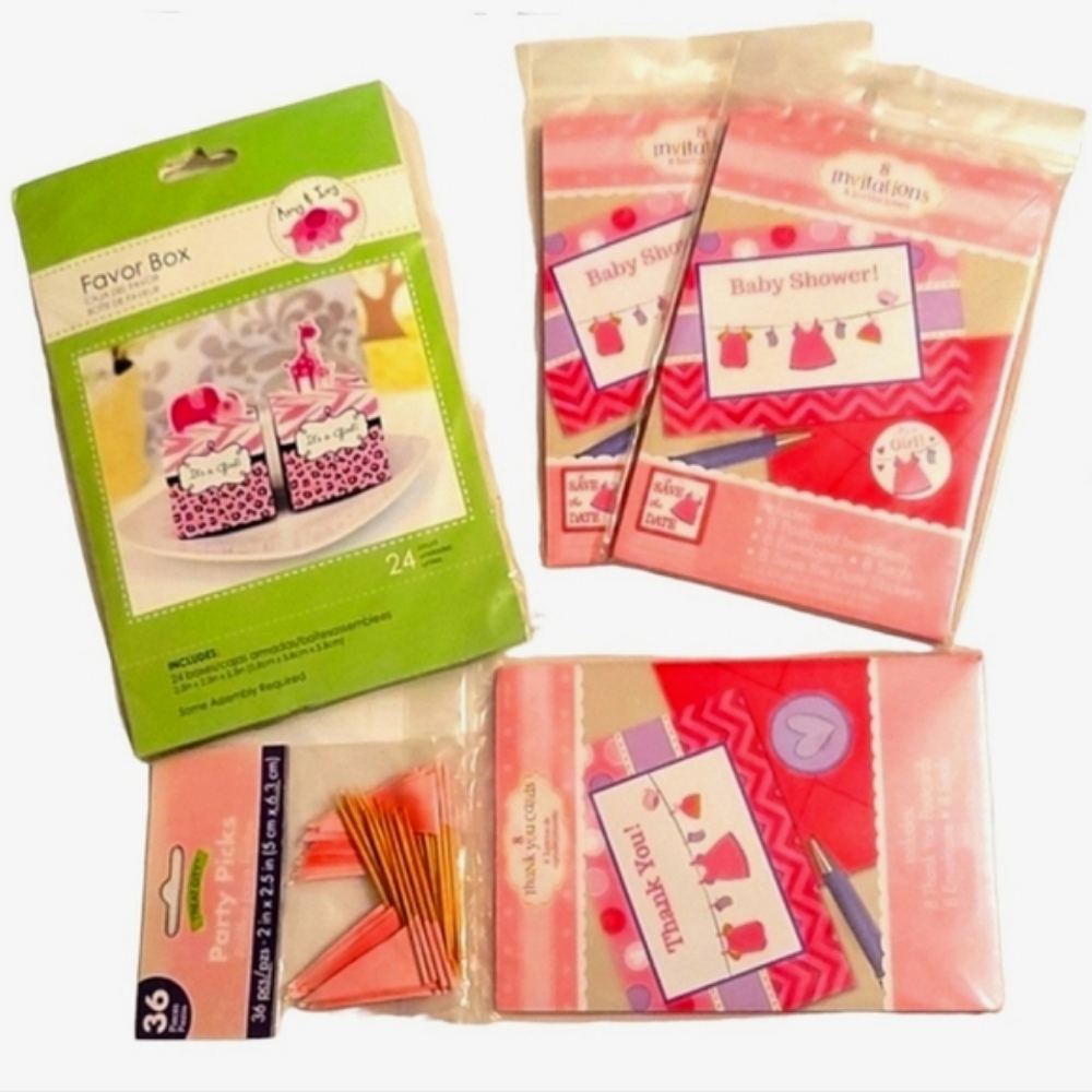 NEW It's a Girl Baby Shower Bundle - 148 Pieces; ⭐️$50 Retail Value⭐️